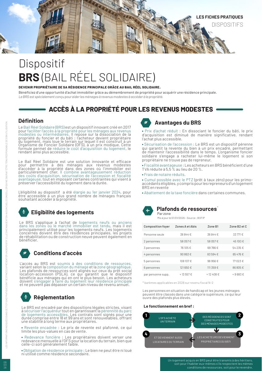 Aperçu de la fiche Bail réel solidaire - BRS