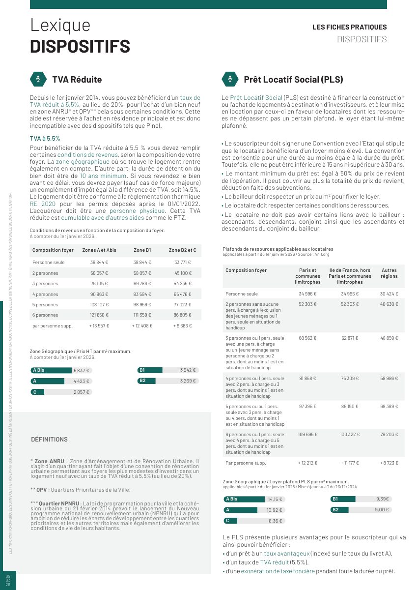 Aperçu de la fiche TVA réduite à 5,5 %